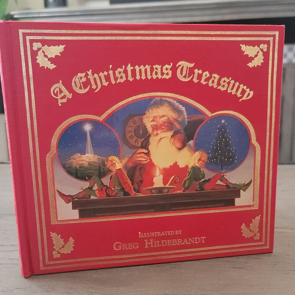 Vintage Christmas Book Various Authors Songs Stories Poems Holiday Tree Santa